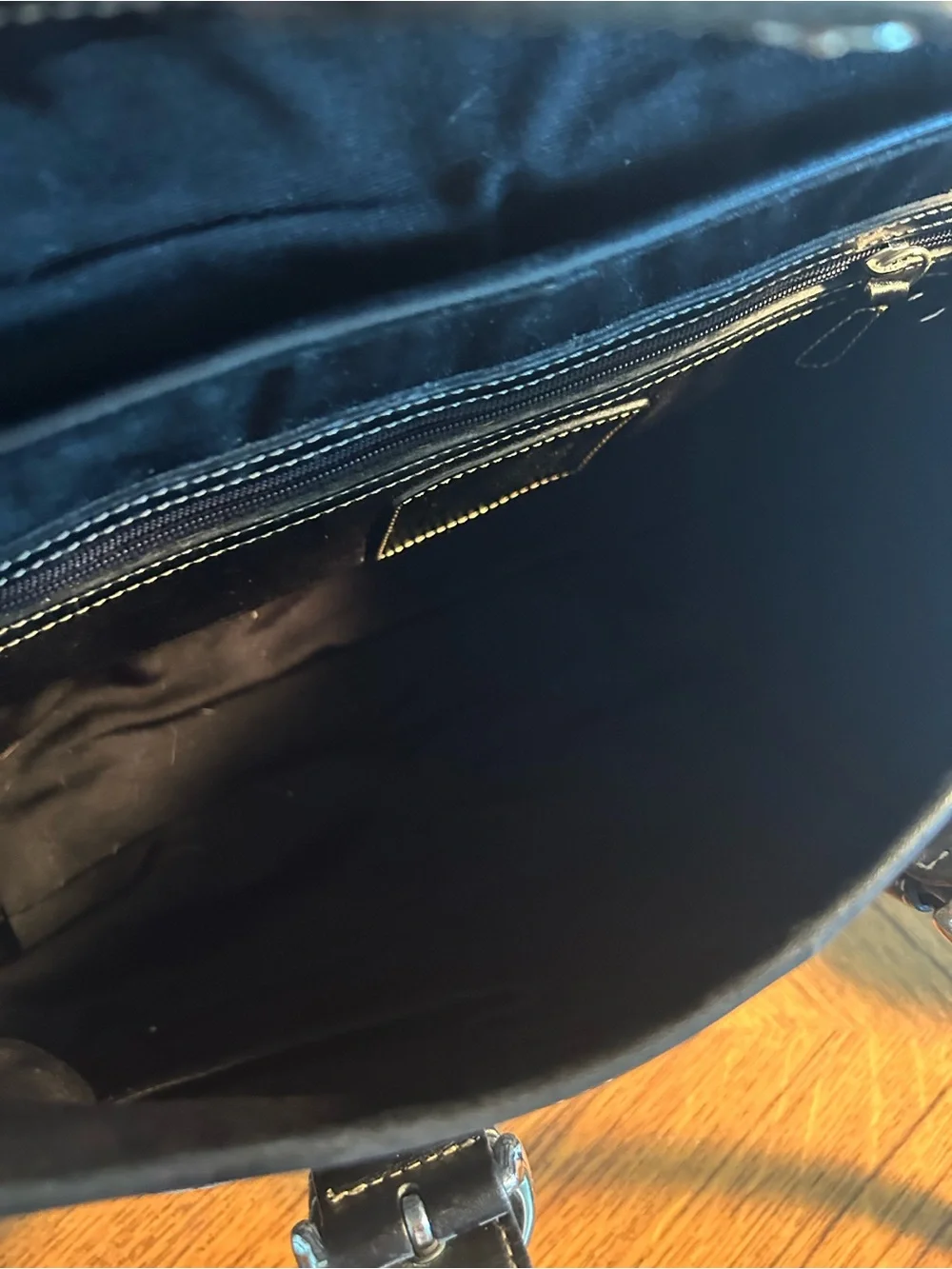 Designer-Style Monogram Shoulder Bag in Brown and Black